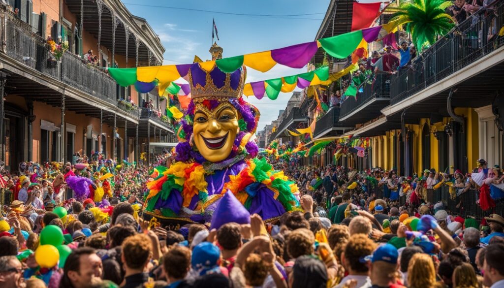Mardi Gras celebration in New Orleans