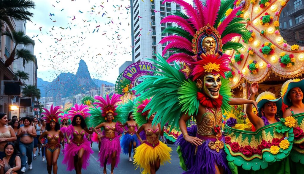 Samba parades at Rio Carnival