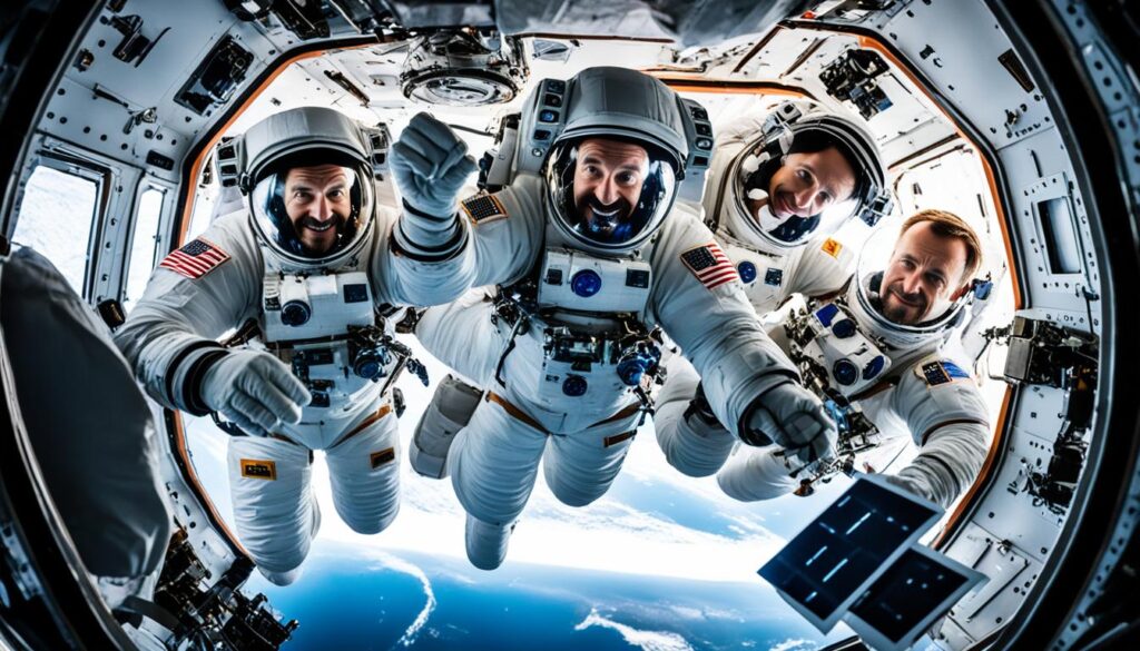 astronauts on the ISS